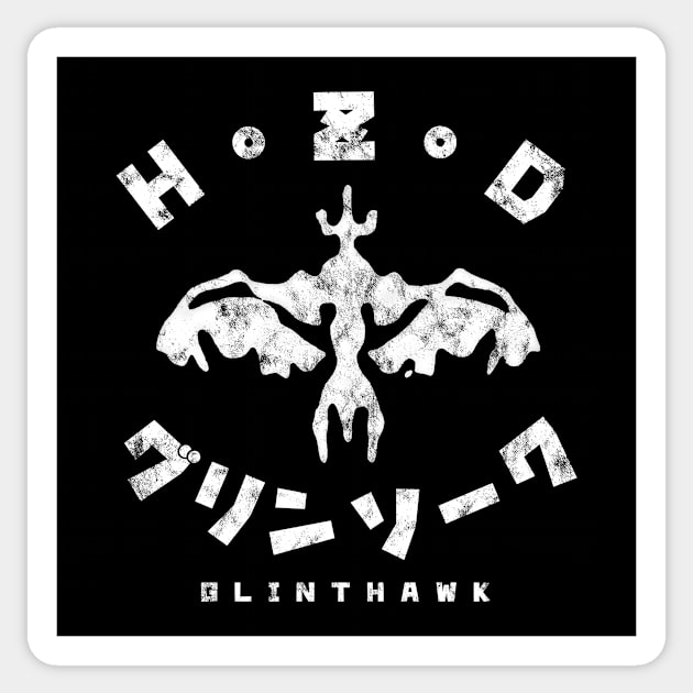 Horizon Zero Dawn Glinthawk Kanji Sticker by StebopDesigns